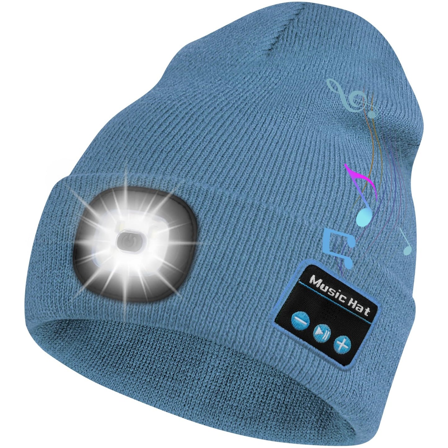 🏆Flash Sale⚡ 70K+ SOLD! Bluetooth Beanie Hat with Light🏕️