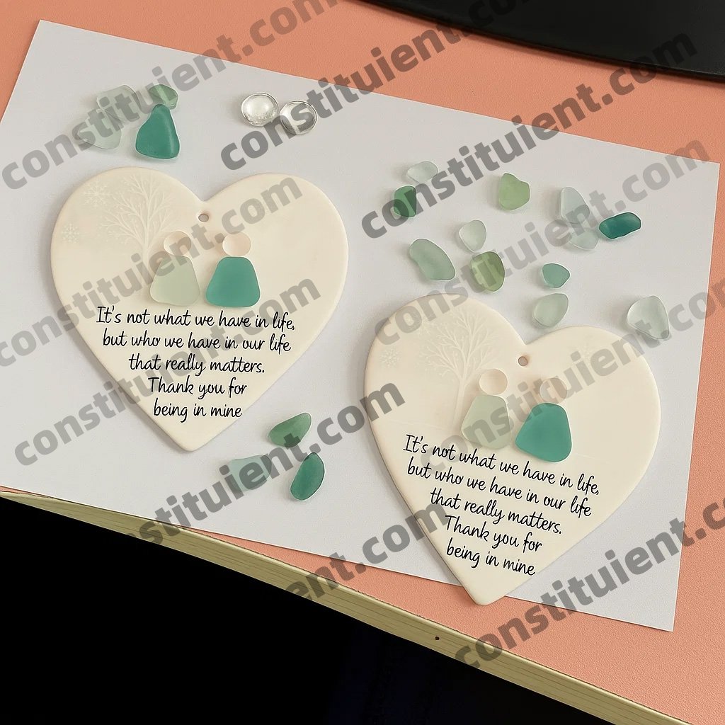 Heart-Shaped Sea Glass Friendship Decor🌊✨ Shaped by Nature & Crafted by Hand💝