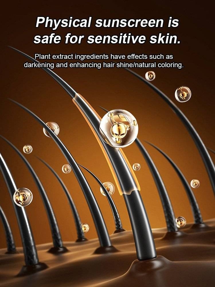 Hairdressing pen with tooth comb that does not hurt the scalp and covers gray hair