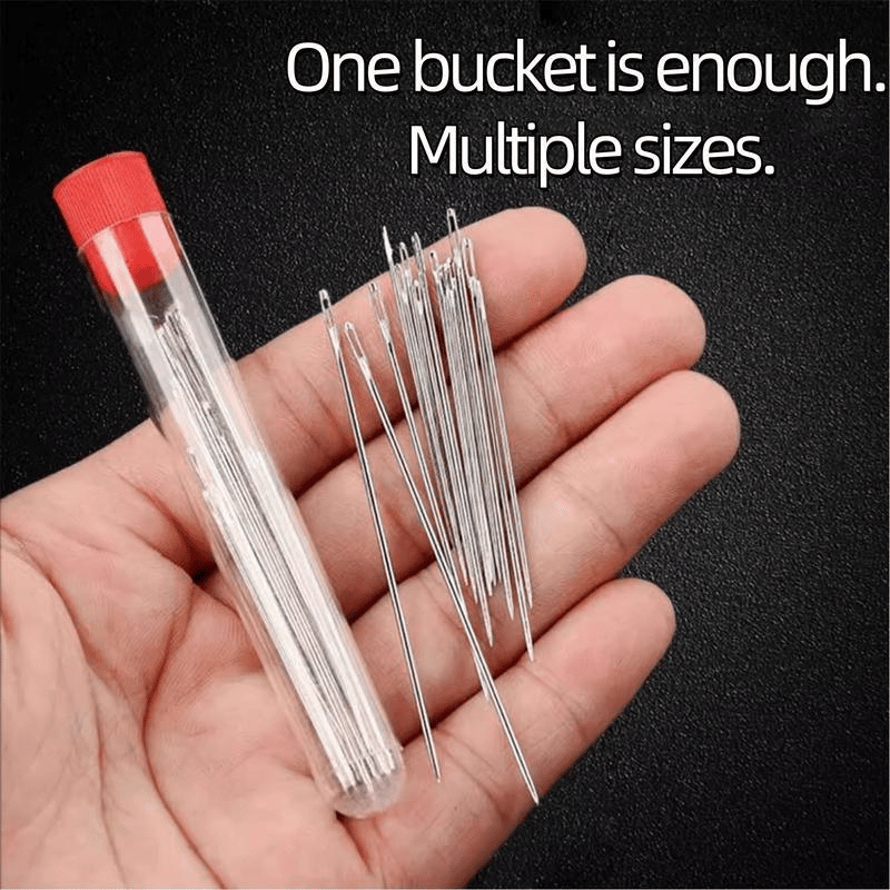ULTIMATE Big-Eye Needle Set 34 PCS: Thread in Seconds, Craft with Joy! 🧵✨