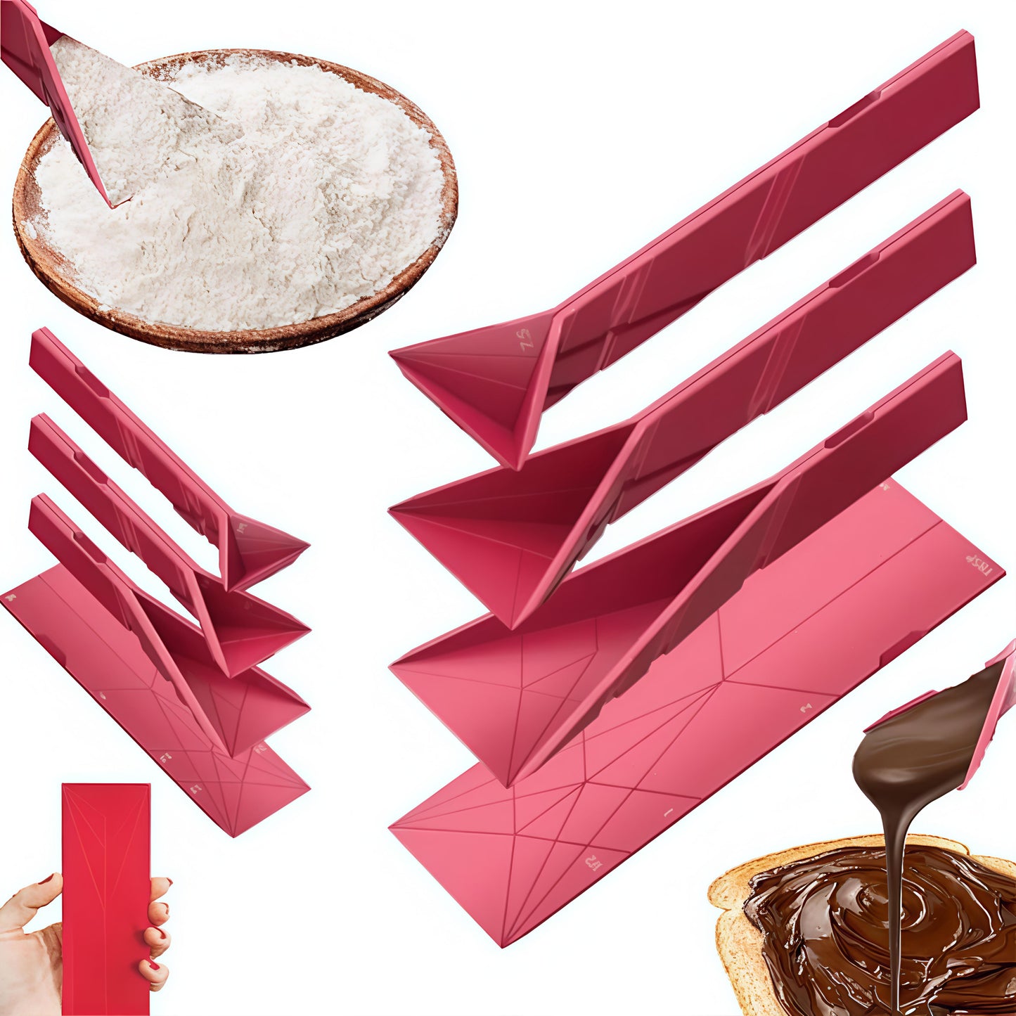 🔥Last Day 49% OFF✨POLYGONS FLAT 3-IN-1 FOLDING MEASURING SPOONS