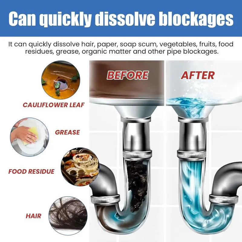 🏆Flash Sale⚡ 50K+ 🌈Strength Drain Cleaner Powerful Pipe Dredging Agent 🧼