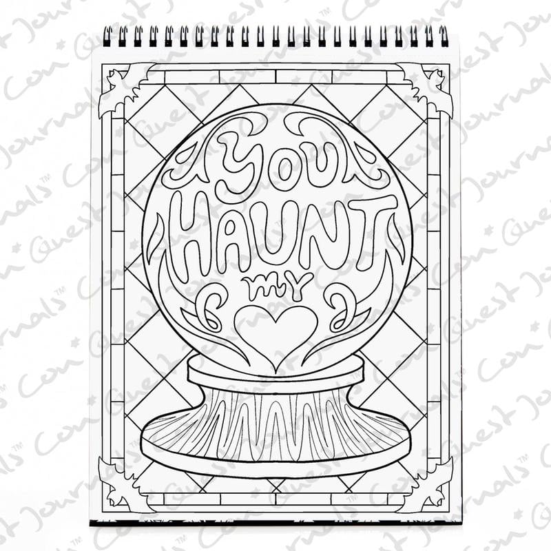🔥Last Day 49% OFF -🖤🎨Waiting for the Night Gothic Love Coloring Book 📓(📚Hardcover - No Bleed Pages)