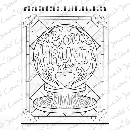 🔥Last Day 49% OFF -🖤🎨Waiting for the Night Gothic Love Coloring Book 📓(📚Hardcover - No Bleed Pages)