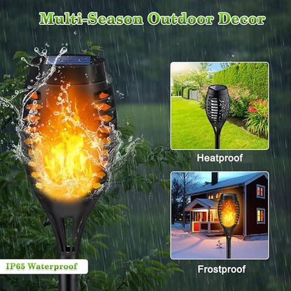 🏆Flash Sale⚡ 50K+ Solar Powered Fire Flame Design Garden Light