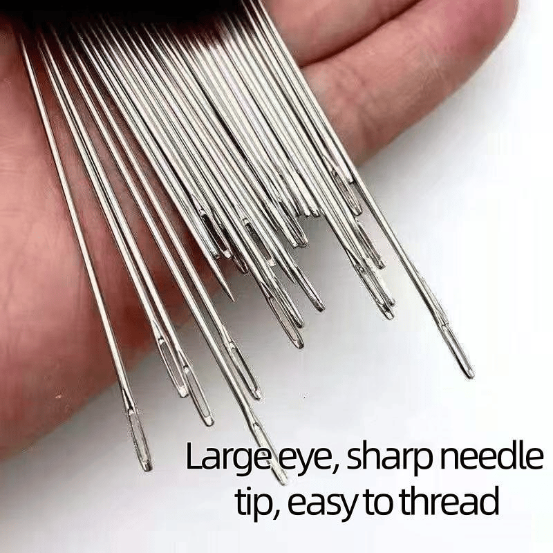 ULTIMATE Big-Eye Needle Set 34 PCS: Thread in Seconds, Craft with Joy! 🧵✨