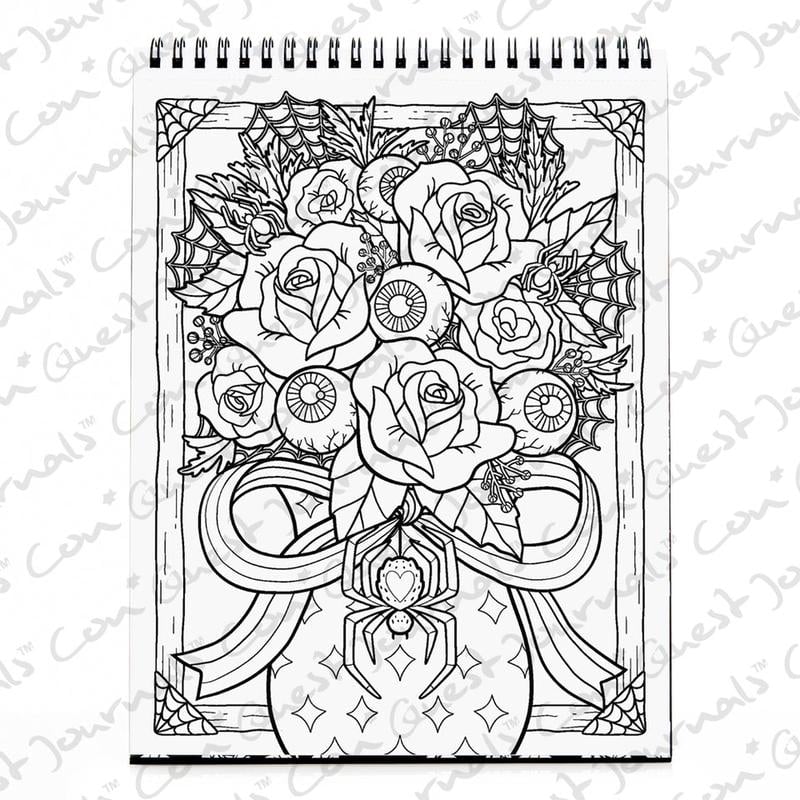 🔥Last Day 49% OFF -🖤🎨Waiting for the Night Gothic Love Coloring Book 📓(📚Hardcover - No Bleed Pages)