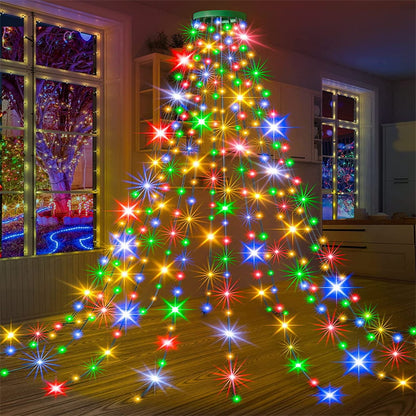 🎄Holiday Pre-Sale Save 49%🔥Christmas Tree Waterfall Lights with Ring