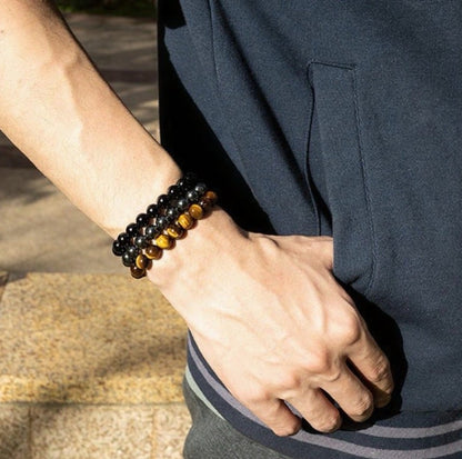 🔥Triple Protection Bracelet Set – 8mm| Almost Gone⚡