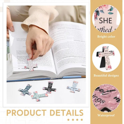 🔥LAST DAY BUY 3 GET 1 FREE📖12 Pcs Magnetic Cross Bookmarks Gifts for Bible Study, Readers, Teachers, Students🌸✝️