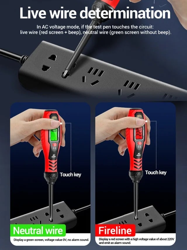 High-precision intelligent digital display test pencil