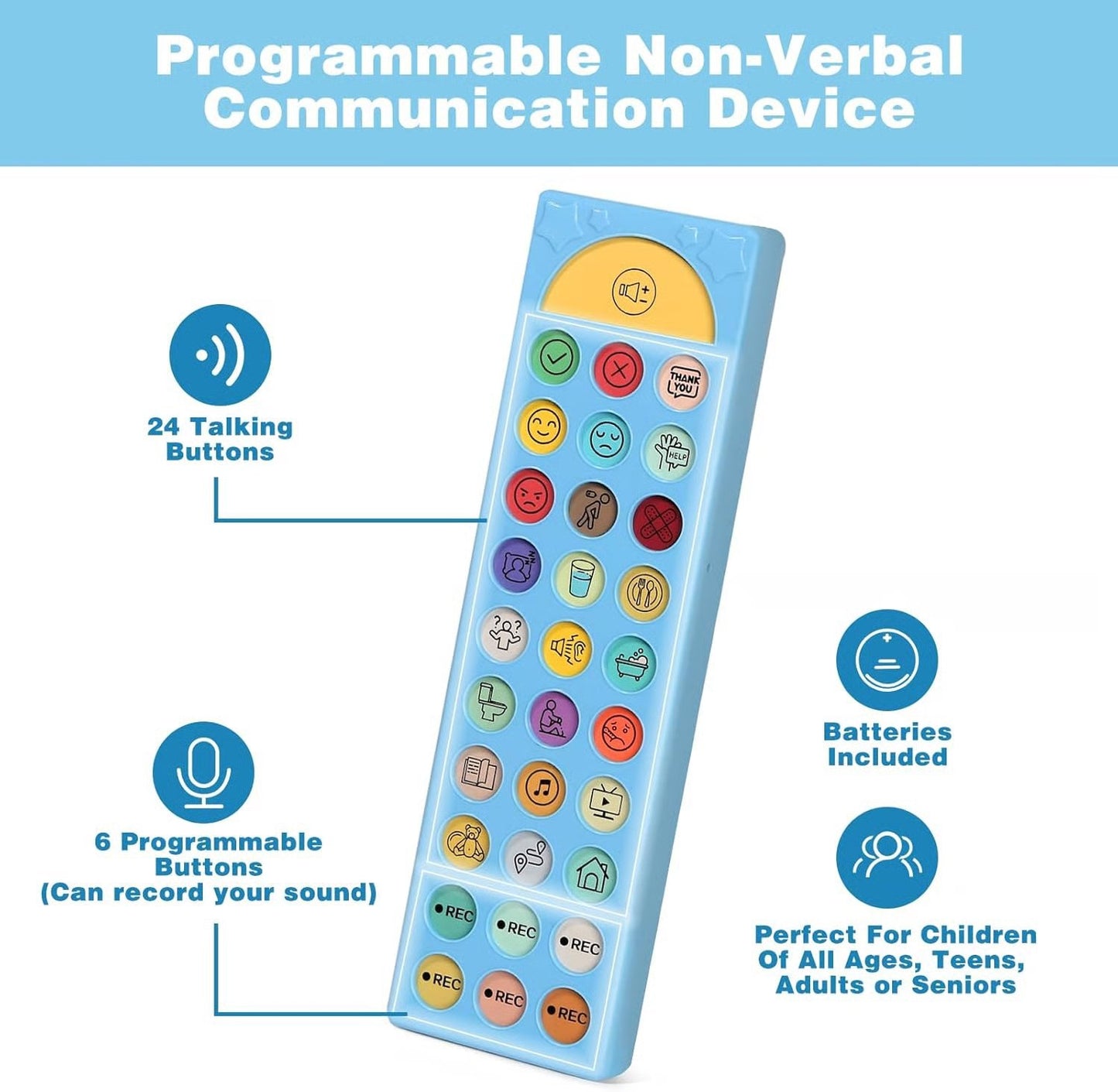 ✨AAC Device for Autism, Non Verbal Communication Tools for Speech Therapy & Stroke Rehab