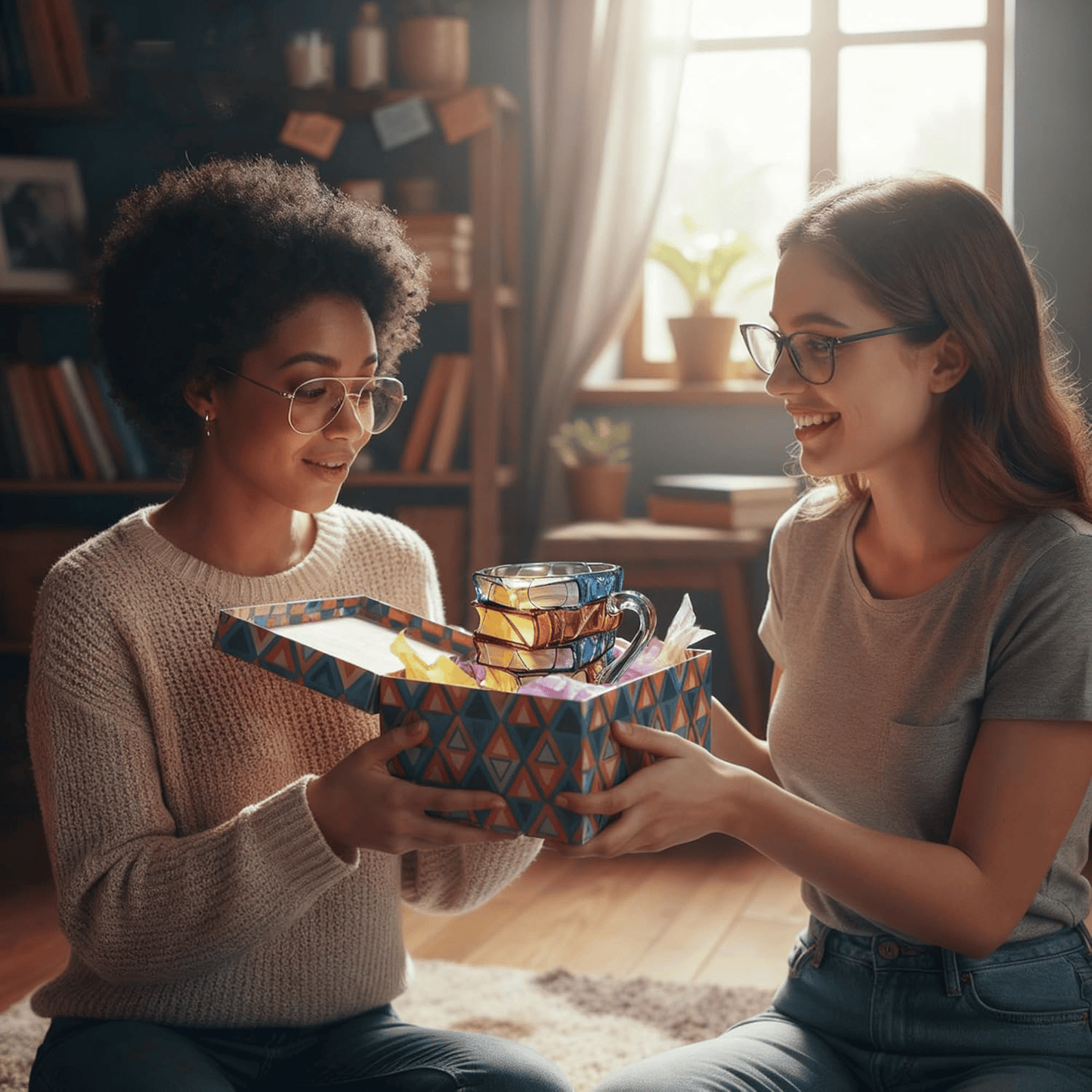 Artisan Stained Glass Book Stack Mug - Handcrafted Elegance Meets Your Favorite Reading Ritual📚