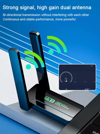 🌐2025 News🚀[Fast to Fly] 1300M Dual Band Drive-free Wireless Network Card