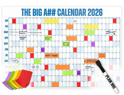 🔥Last Day 50% OFF 📅The Big A## Calendar 2026 - Flexible Dry-Erase Material ✍️Design Your Amazing Year!🏃