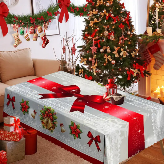 🎄Christmas Sale 60% OFF🔥Winter Christmas bow bell tablecloth
