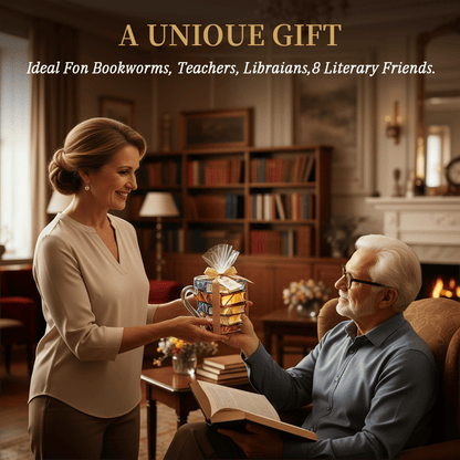 Artisan Stained Glass Book Stack Mug - Handcrafted Elegance Meets Your Favorite Reading Ritual📚