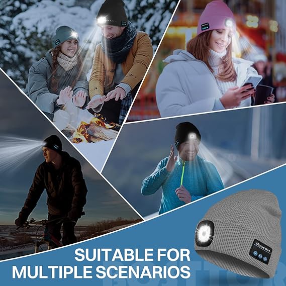 🔥LAST DAY SALE 49% OFF - 💡 LED Bluetooth Beanie