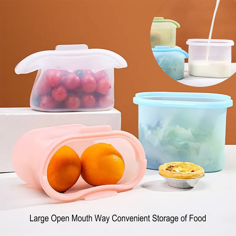 1000ML Reusable Silicone Food Storage Freezer Bags