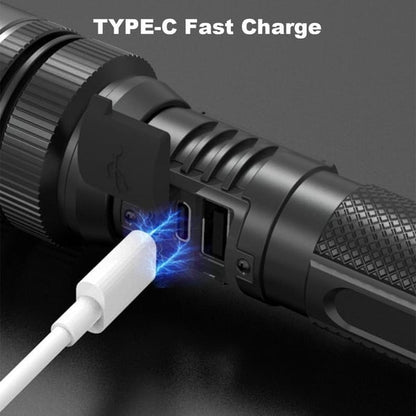 🔥 2-in-1 Power Bank Flashlight – Super Bright, Zoomable & USB Rechargeable for Camping & Emergencies