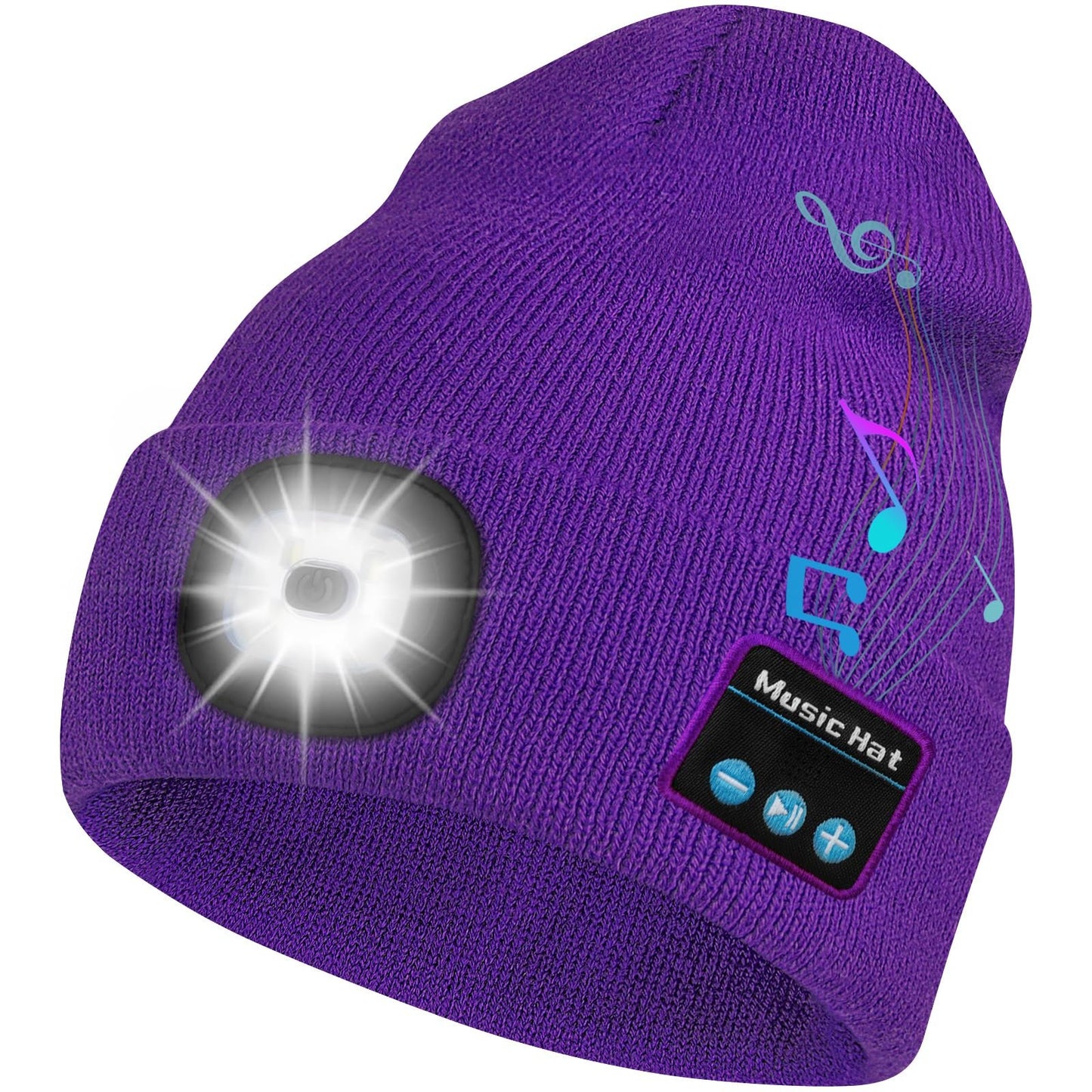 🏆Flash Sale⚡ 70K+ SOLD! Bluetooth Beanie Hat with Light🏕️