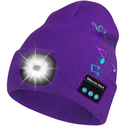 🏆Flash Sale⚡ 70K+ SOLD! Bluetooth Beanie Hat with Light🏕️