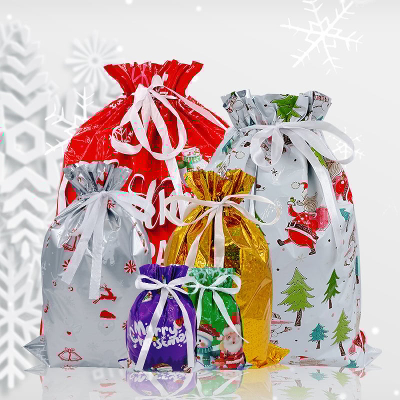 🔥LAST DAY BUY 1 GET 2 FREE🌲- MerryPouch Christmas Drawstring Gift Bags