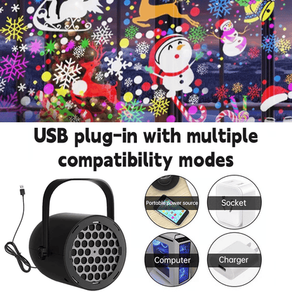 🎅LED Christmas Projection Lamp-16 Patterns of Pure Holiday Magic!🎄✨