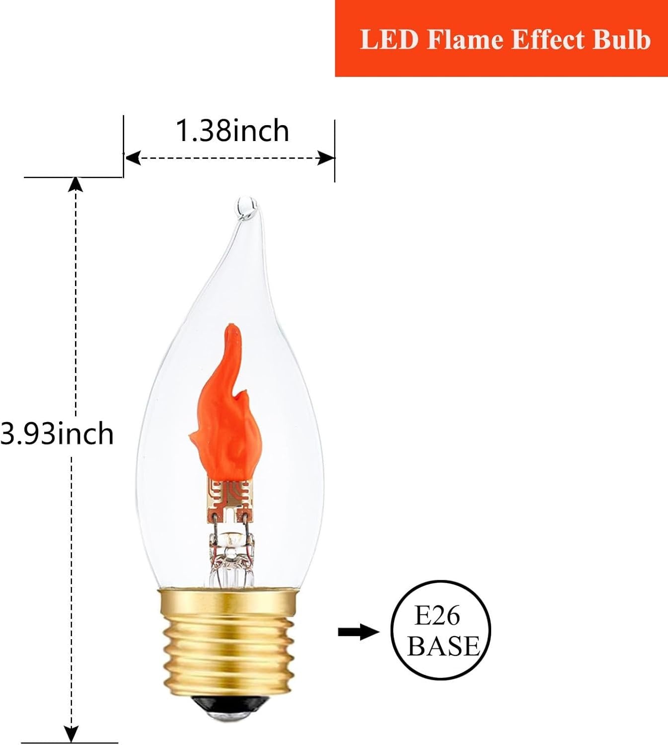 💡LED Flickering Flame Decoration Light Bulbs -Perfect Ambiance for Halloween Christmas