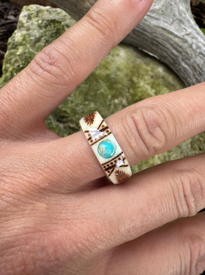 🔥LAST DAY 49% OFF--💍Hand Carved Antler Ring