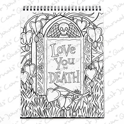🔥Last Day 49% OFF -🖤🎨Waiting for the Night Gothic Love Coloring Book 📓(📚Hardcover - No Bleed Pages)
