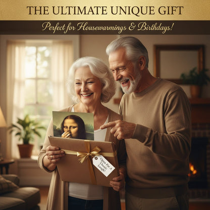 Mona Lisa Holding Nose Bathroom Canvas Art