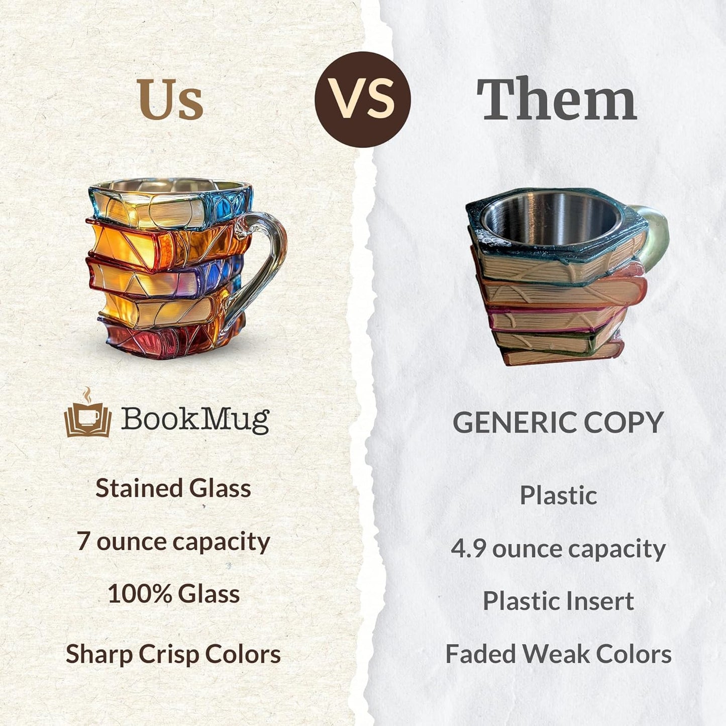 Artisan Stained Glass Book Stack Mug - Handcrafted Elegance Meets Your Favorite Reading Ritual📚