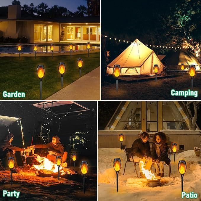 🏆Flash Sale⚡ 50K+ Solar Powered Fire Flame Design Garden Light