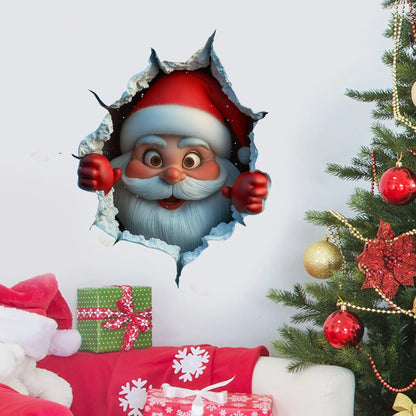 🎄"Santa's Breaking In!"🎅Christmas Creative Wall Sticker - Perfect Size For Every Christmas Corner!🎁