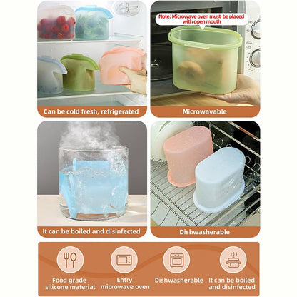 1000ML Reusable Silicone Food Storage Freezer Bags
