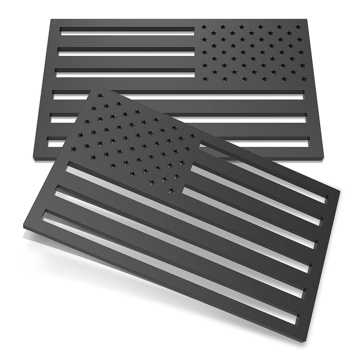 🔥3D All-Black American Flag Emblem Decal