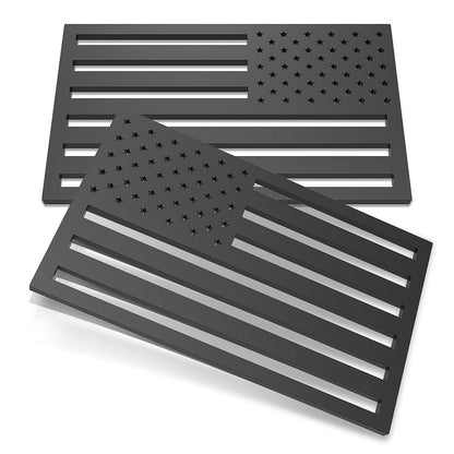 🔥3D All-Black American Flag Emblem Decal