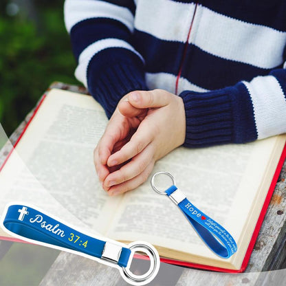 🔥LAST DAY 50% OFF - ✨24/36/100Pcs Bible Verse Keychain Christian Trendy Keychain Wristlet