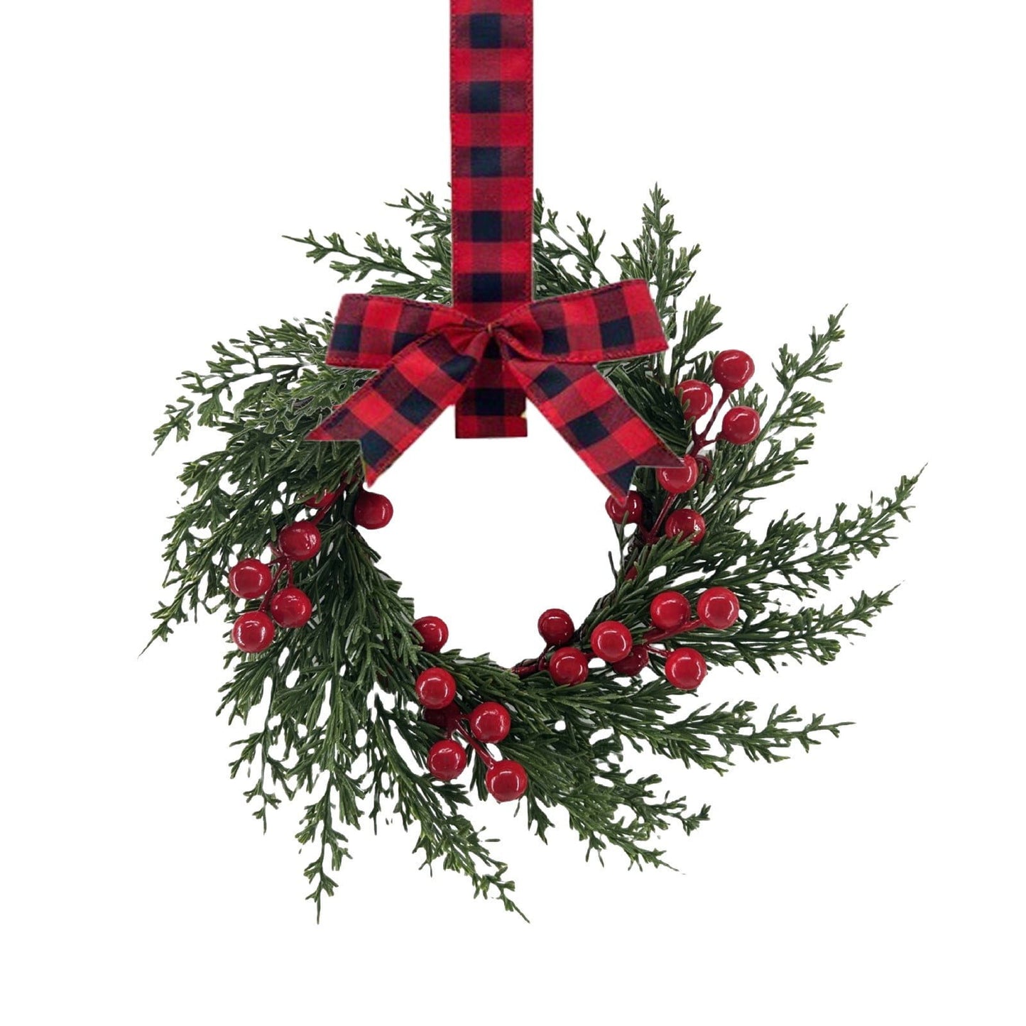 🎄Early Christmas Sale🔥Christmas Mini Cabinet Wreath with Ribbon Bows