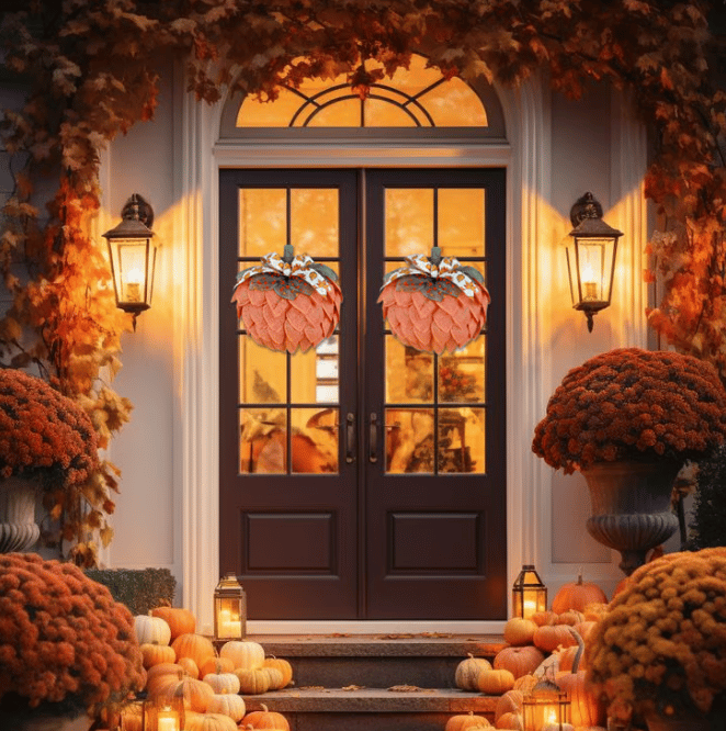 🔥 🍁Handmade Fall Pumpkin Wreath🎃