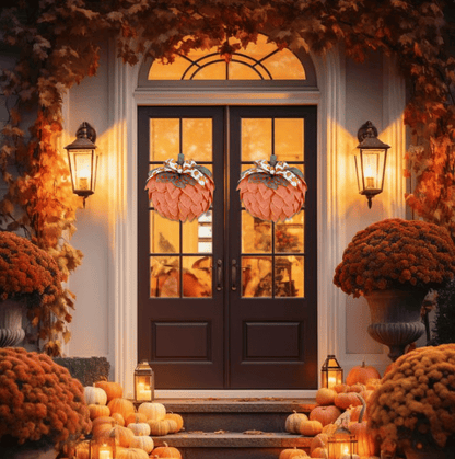 🔥 🍁Handmade Fall Pumpkin Wreath🎃