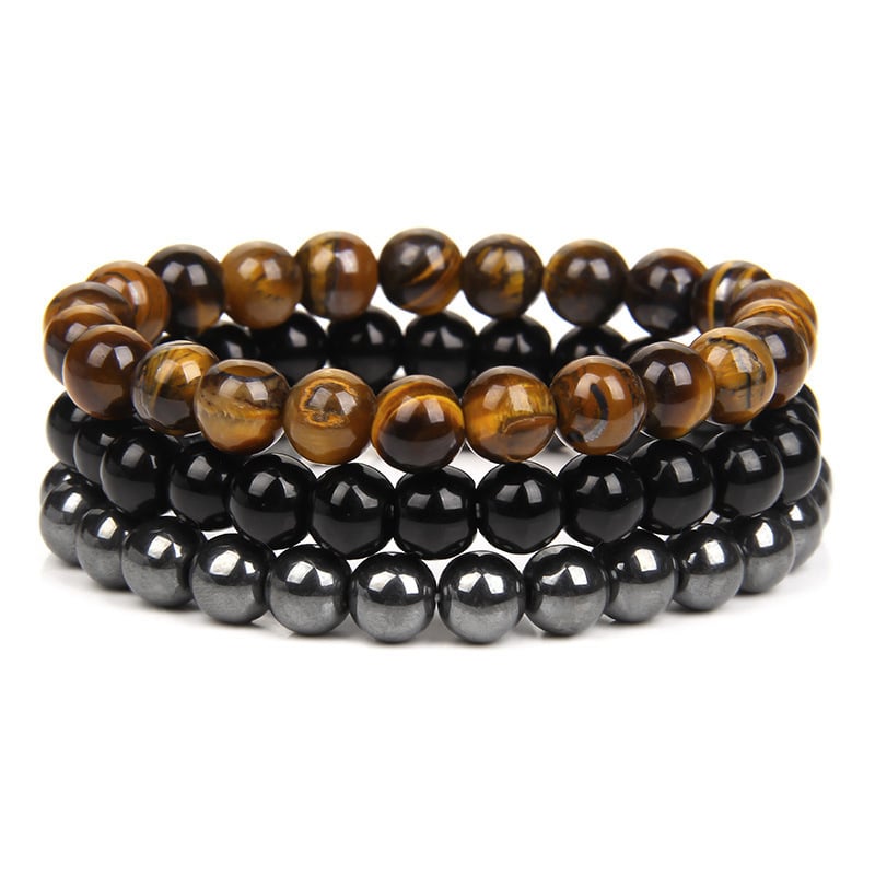 🔥Triple Protection Bracelet Set – 8mm| Almost Gone⚡