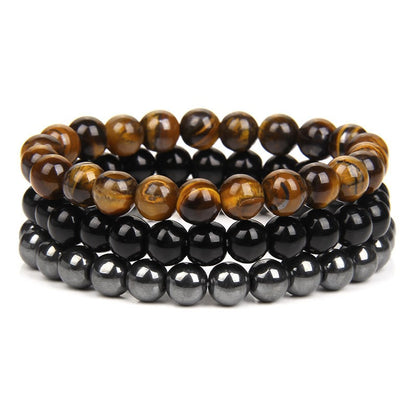 🔥Triple Protection Bracelet Set – 8mm| Almost Gone⚡