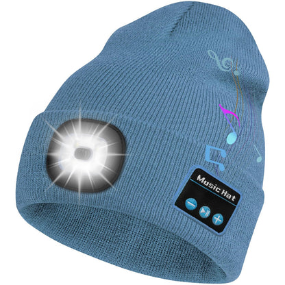 🏆Flash Sale⚡ 70K+ SOLD! Bluetooth Beanie Hat with Light🏕️