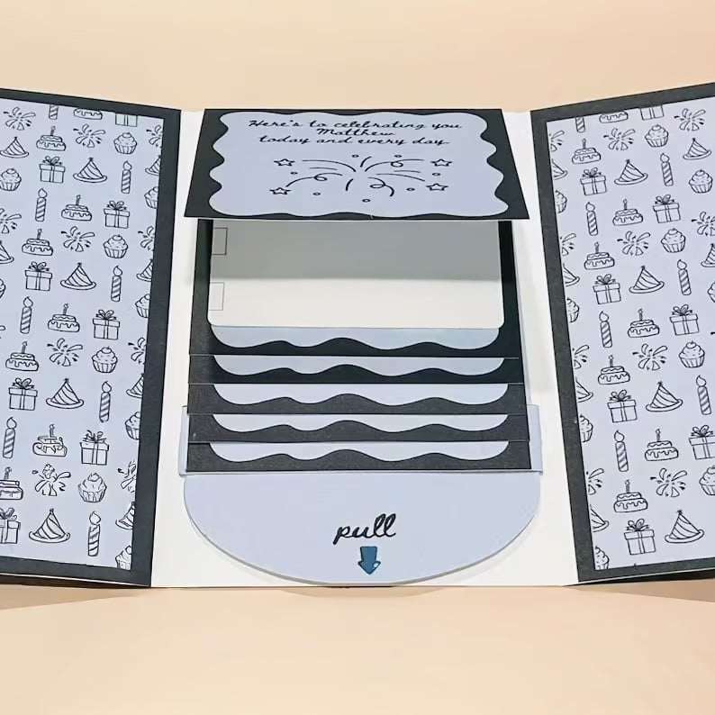 ⏰LAST DAY 50% OFF - 🎅✨Handmade Waterfall Christmas Gift Card Booklet♻️Free PDF Included!