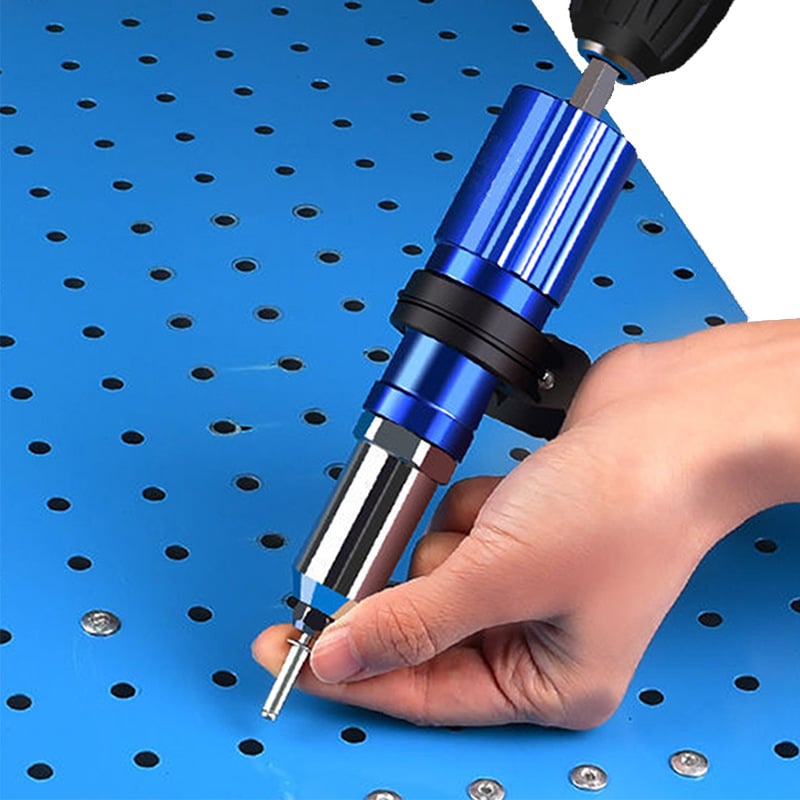 🎉Professional Rivet Gun Adapter Kit with 4Pcs Nozzle Bolts