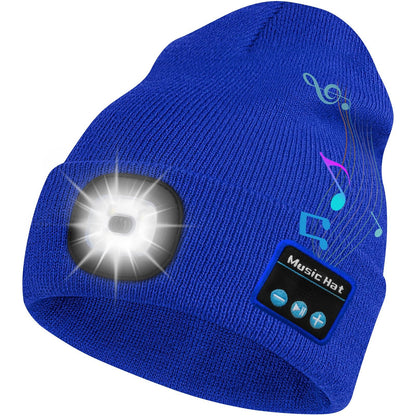 🏆Flash Sale⚡ 70K+ SOLD! Bluetooth Beanie Hat with Light🏕️