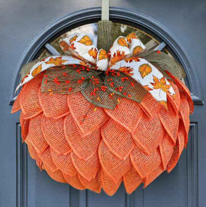 🔥 🍁Handmade Fall Pumpkin Wreath🎃