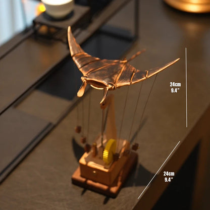 🔥LAST DAY 49% OFF( FREE SHIPPING )🎁Handcrafted Wooden Manta Ray Automaton